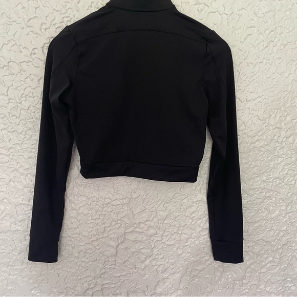 Alphalete Premium Trace Crop Jacket Size Small Black - Picture 4 of 6